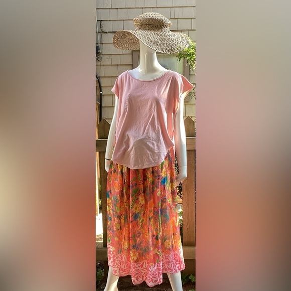 Bright And Colourful Boho Floral Skirt With 1/2 Slip - Picture 4 of 12